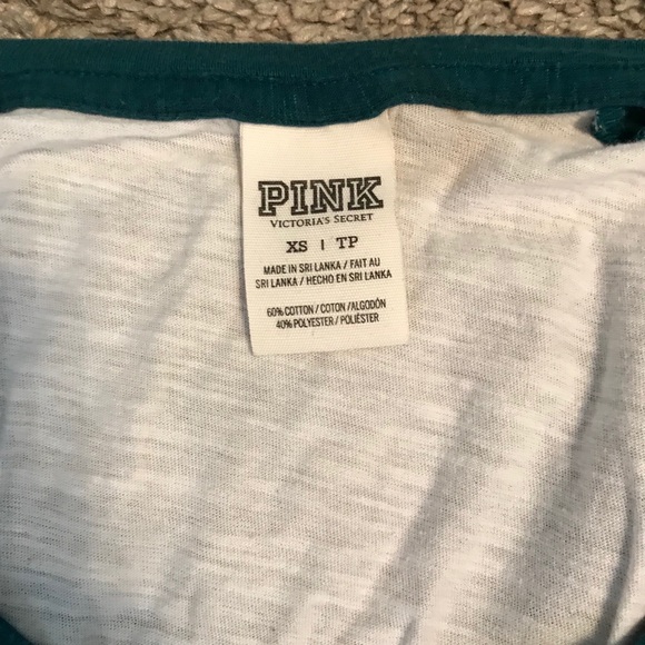 Green and white Victoria secret shirt. - Picture 2 of 2